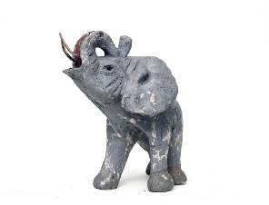 A Mid-20th Century Composite Stone Elephant